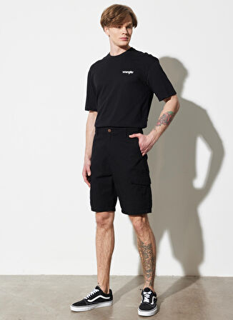 Regular Fit Normal Kesim %100 Pamuk Normal Bel Siyah Şort