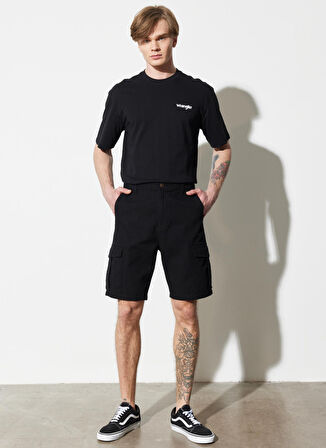 Regular Fit Normal Kesim %100 Pamuk Normal Bel Siyah Şort