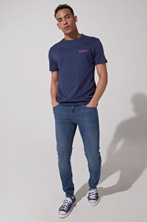Riders By Lee Regular Fit %100 Pamuk Bisiklet Yaka Lacivert Tişört