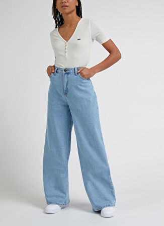 Stella A Line Fit Yüksek Bel Geniş Paça Esnek Jean Kot Pantolon