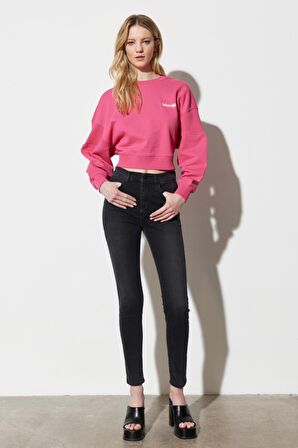 Hige Rise Skinny Fit Dar Kesim Yüksek Bel Esnek Jean Kot Pantolon