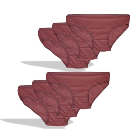 Dondeza Bambu Bikini Külot 6'lı Paket Düz Karışık Renk M-L Beden