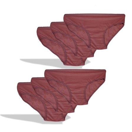 Dondeza Bambu Bikini Külot 6'lı Paket Lastikli Bel Düz M - L