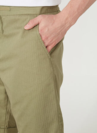 Regular Fit Normal Kesim %100 Pamuk Normal Bel Haki Chino Şort