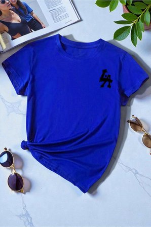 Unisex Los Angles Baskılı LA Tasarım Tshirt