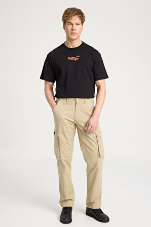 Regular Fit Normal Kesim Normal Bel Düz Paça Bej Kargo Pantolon