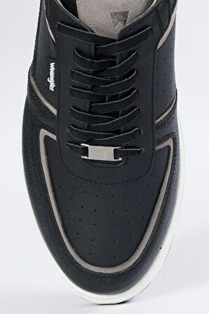 %100 Deri Siyah Sneaker Ayakkabı