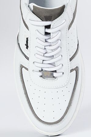 %100 Deri Beyaz Sneaker Ayakkabı