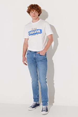 Luke Slim Fit Dar Kesim Düşük Bel Açık Mavi Esnek Jean Kot Pantolon