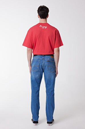 Straight Fit Düz Kesim Yüksek Bel Açık Mavi Esnek Austin Jean Denim Kot Pantolon