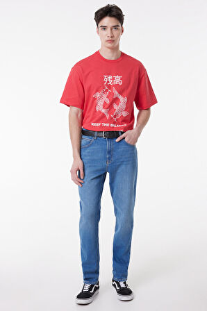Straight Fit Düz Kesim Yüksek Bel Açık Mavi Esnek Austin Jean Denim Kot Pantolon