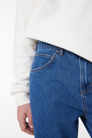Straight Fit Düz Kesim Yüksek Bel %100 Pamuk Oscar Jean Denim Kot Pantolon