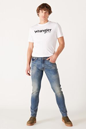 Slim Fit Dar Kesim Düşük Bel Taşlamalı Mavi Esnek Larston Jean Denim Kot Pantolon