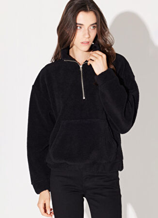 Lee Siyah Kadın Kapüşonlu Regular Fit Sweatshirt L232346001
