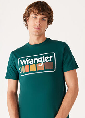 Wrangler Bisiklet Yaka Yeşil Erkek T-Shirt W750D3G61 Bisiklet Yaka T-shirt