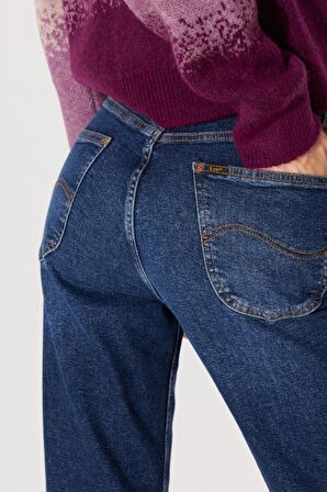 Carol Regular Fit Normal Kesim Yüksek Bel Mavi Esnek Jean Kot Pantolon