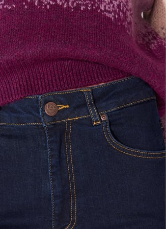 Lee Yüksek Bel Süper Dar Paça Skinny Fit Mavi Kadın Denim Pantolon L62602336-Mavi
