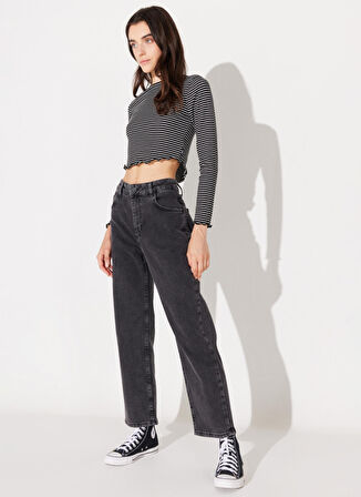 Lee Düşük Bel Düz Paça Straight Antrasit Kadın Denim Pantolon L35FQBD59-Antrasit