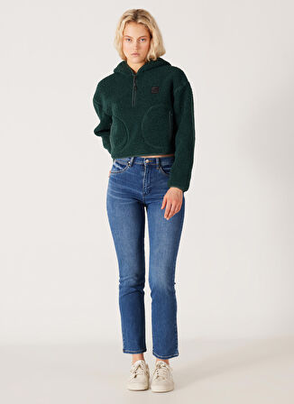 Wrangler Normal Bel Dar Paça Yeşil Kadın Denim Pantolon W26L4737A-Yeşil