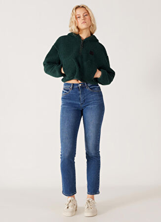 Wrangler Normal Bel Dar Paça Yeşil Kadın Denim Pantolon W26L4737A-Yeşil
