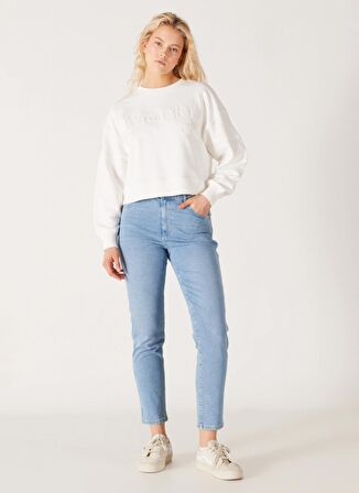 Wrangler Yüksek Bel Dar Paça Açık Mavi Kadın Denim Pantolon W2HC3833O-Açık Mavi