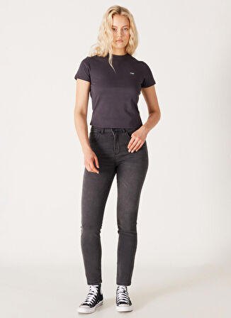 Wrangler Normal Bel Dar Paça Antrasit Kadın Denim Pantolon W26LKBT15-Antrasit