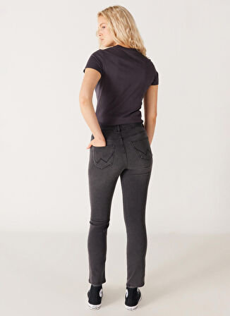 Wrangler Normal Bel Dar Paça Antrasit Kadın Denim Pantolon W26LKBT15-Antrasit