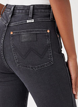 Wrangler Siyah Kadın Yüksek Belli Denim Pantolon W2HCMR471