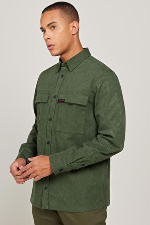 All Terrain Gear Regular Fit Normal Kesim Yeşil Uzun Kollu Gömlek