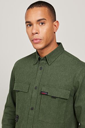 All Terrain Gear Regular Fit Normal Kesim Yeşil Uzun Kollu Gömlek