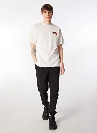Lee Bisiklet Yaka Beyaz Erkek T-Shirt L241363100 Loose Fit T-shirt