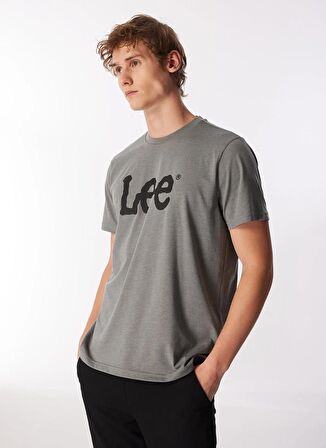 Lee Bisiklet Yaka Antrasit Erkek T-Shirt LM58205473B86 Bisiklet Yaka T-shirt