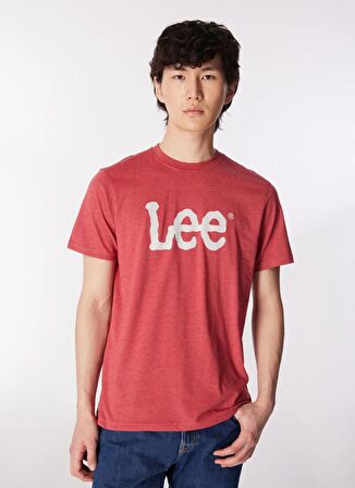 Lee Bisiklet Yaka Bordo Erkek T-Shirt LM58205473B89 Bisiklet Yaka T-shirt