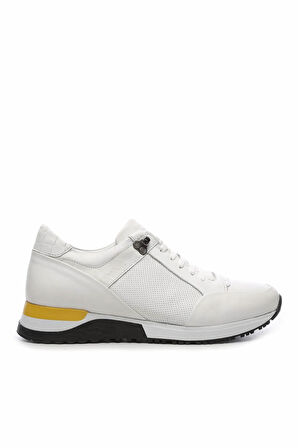 Tamer Tanca Erkek Hakiki Deri Beyaz Sneakers & Spor Ayakkabı 693 1480 ERK AYK SK19-20 BEYAZ DR/BYZ CRC