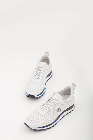 Tamer Tanca Erkek Hakiki Deri Beyaz Casual Ayakkabı 383 4516 EV ERK AYK Y21 BEYAZ DR