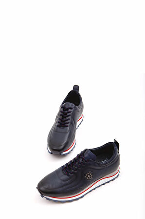 Tamer Tanca Erkek Hakiki Deri Lacivert Casual Ayakkabı 383 4516 EV ERK AYK Y21 LACI DR