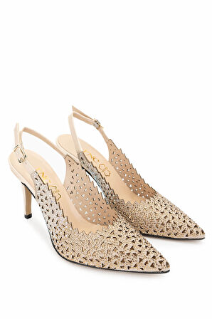 Tamer Tanca Kadın Vegan Sarı Abiye Ayakkabı 22 8411 BN AYK Y21 ALTIN