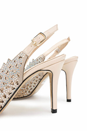 Tamer Tanca Kadın Vegan Sarı Abiye Ayakkabı 22 8411 BN AYK Y21 ALTIN