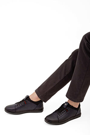 Tamer Tanca Erkek Hakiki Deri Lacivert Casual Ayakkabı 183 21652 ERK AYK Y21 LACI DR