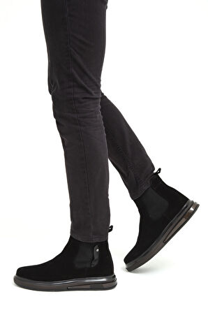 Valmenti Erkek Siyah Süet Hakiki Deri Casual Bot 381 14346 ERK BOT SK21-22