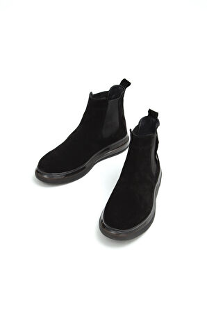Valmenti Erkek Siyah Süet Hakiki Deri Casual Bot 381 14346 ERK BOT SK21-22
