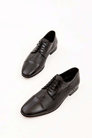 Tamer Tanca Erkek Hakiki Deri Siyah Klasik Ayakkabı 221 20471K ERK AYK SK21-22 SYH MLK/SYH GYK