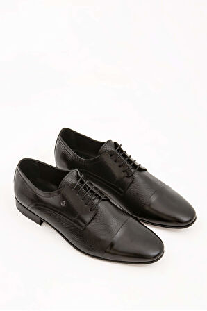 Tamer Tanca Erkek Hakiki Deri Siyah Klasik Ayakkabı 221 20471K ERK AYK SK21-22 SYH MLK/SYH GYK