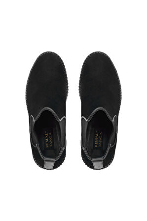 Tamer Tanca Erkek Hakiki Deri Siyah Süet Chelsea Bot 352 15676 ERK BOT SK21-22 SIYAH SUET