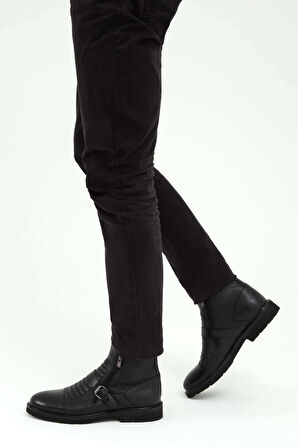 Tamer Tanca Erkek Hakiki Deri Siyah Klasik Bot 537 3045 ERK BOT SK21-22 SIYAH