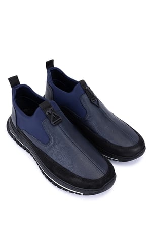 Tnc Sports Erkek Hakiki Deri Lacivert Sneakers & Spor Ayakkabı 381 14086 ERK AYK SK21-22 LACI/SIYAH