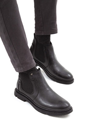 Tamer Tanca Erkek Hakiki Deri Siyah Klasik Bot 818 525 ERK BOT SK21-22 SIYAH