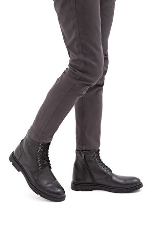 Tamer Tanca Erkek Hakiki Deri Siyah Klasik Bot 818 528 ERK BOT SK21-22 SIYAH