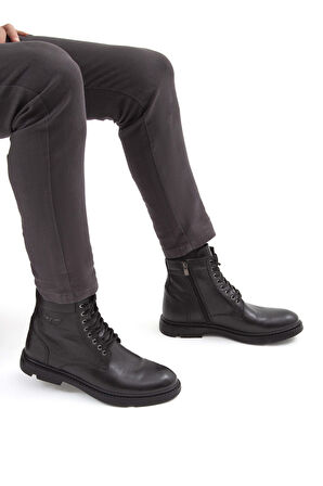 Tamer Tanca Erkek Hakiki Deri Siyah Klasik Bot 818 528 ERK BOT SK21-22 SIYAH