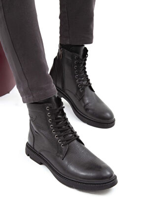 Tamer Tanca Erkek Hakiki Deri Siyah Klasik Bot 818 528 ERK BOT SK21-22 SIYAH